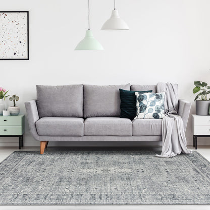 Machine Washable Rug - Soft Grey
