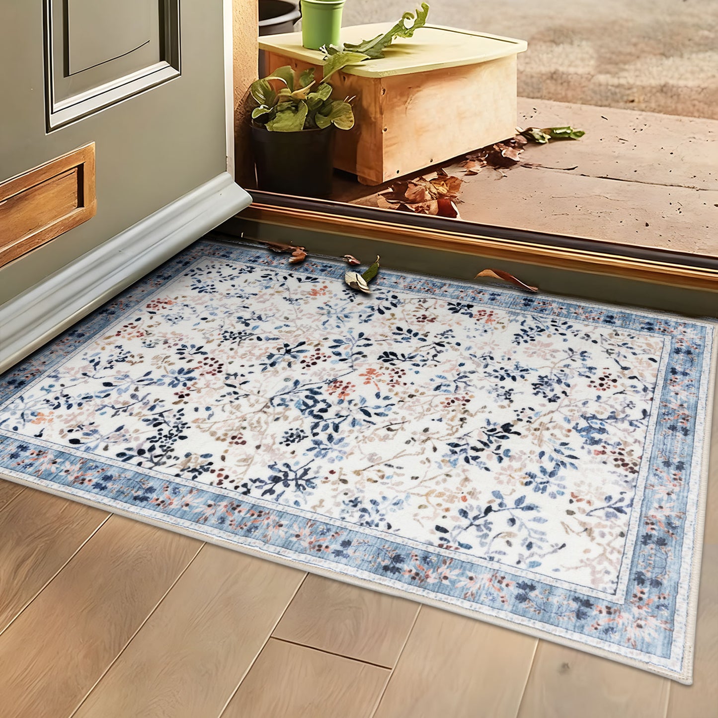 Machine Washable Rug - Ivory Bloom