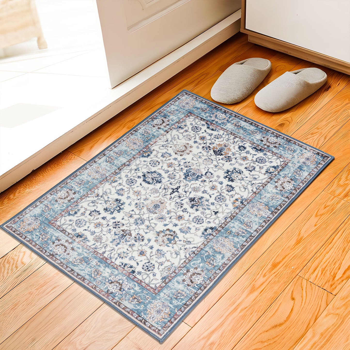 Machine Washable Rug - Blue Mist
