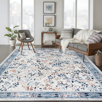 Machine Washable Rug - Ivory Bloom