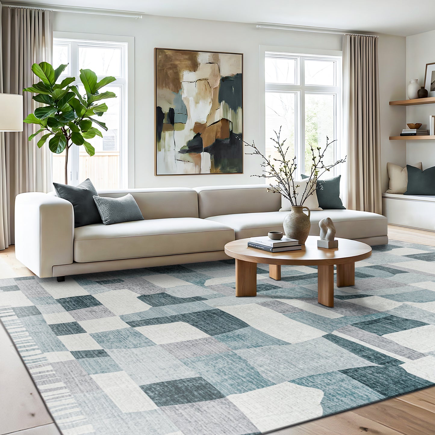 Machine Washable Rug - Abstract Celeste