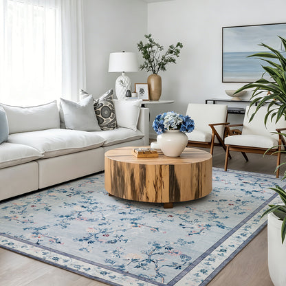 Machine Washable Rug - Sky Floral