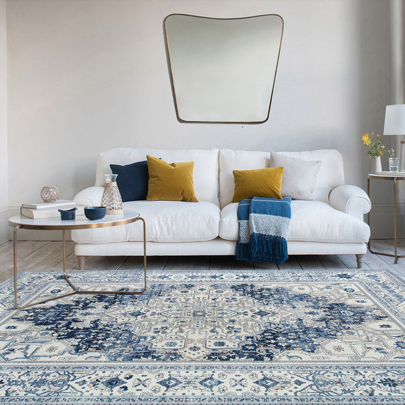 Machine Washable Rug - Coastal Blue
