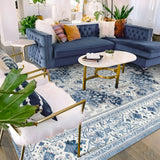 Machine Washable Rug - Coastal Blue