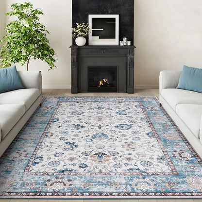 Machine Washable Rug - Blue Mist