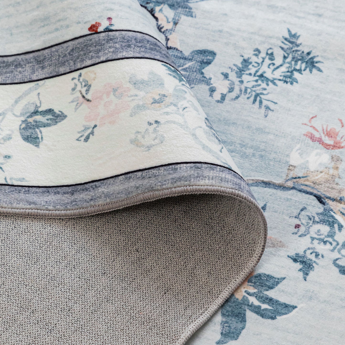 Machine Washable Rug - Sky Floral
