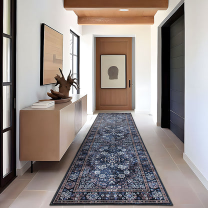 Machine Washable Rug - Midnight Bloom