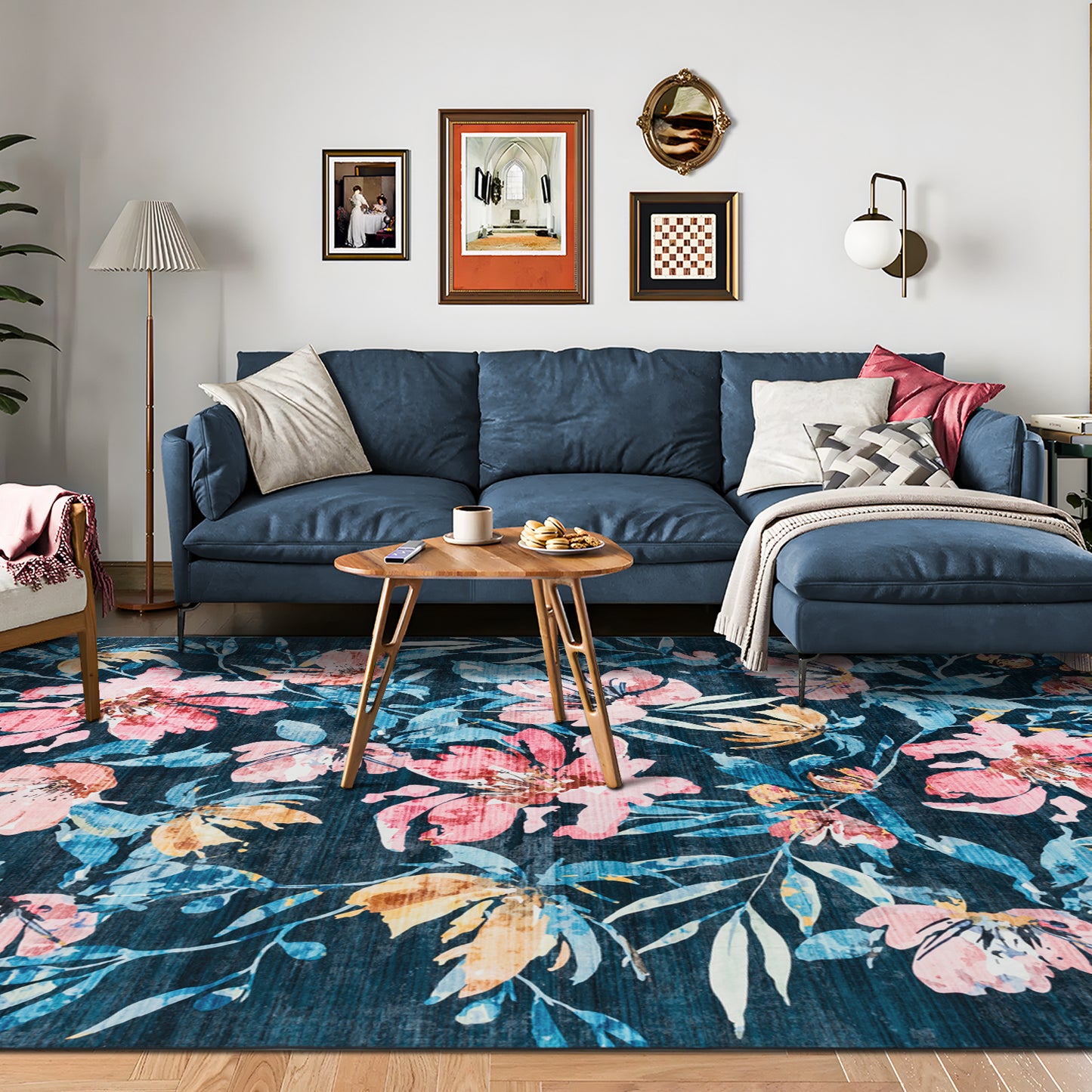 Machine Washable Rug - Hibiscus Bloom