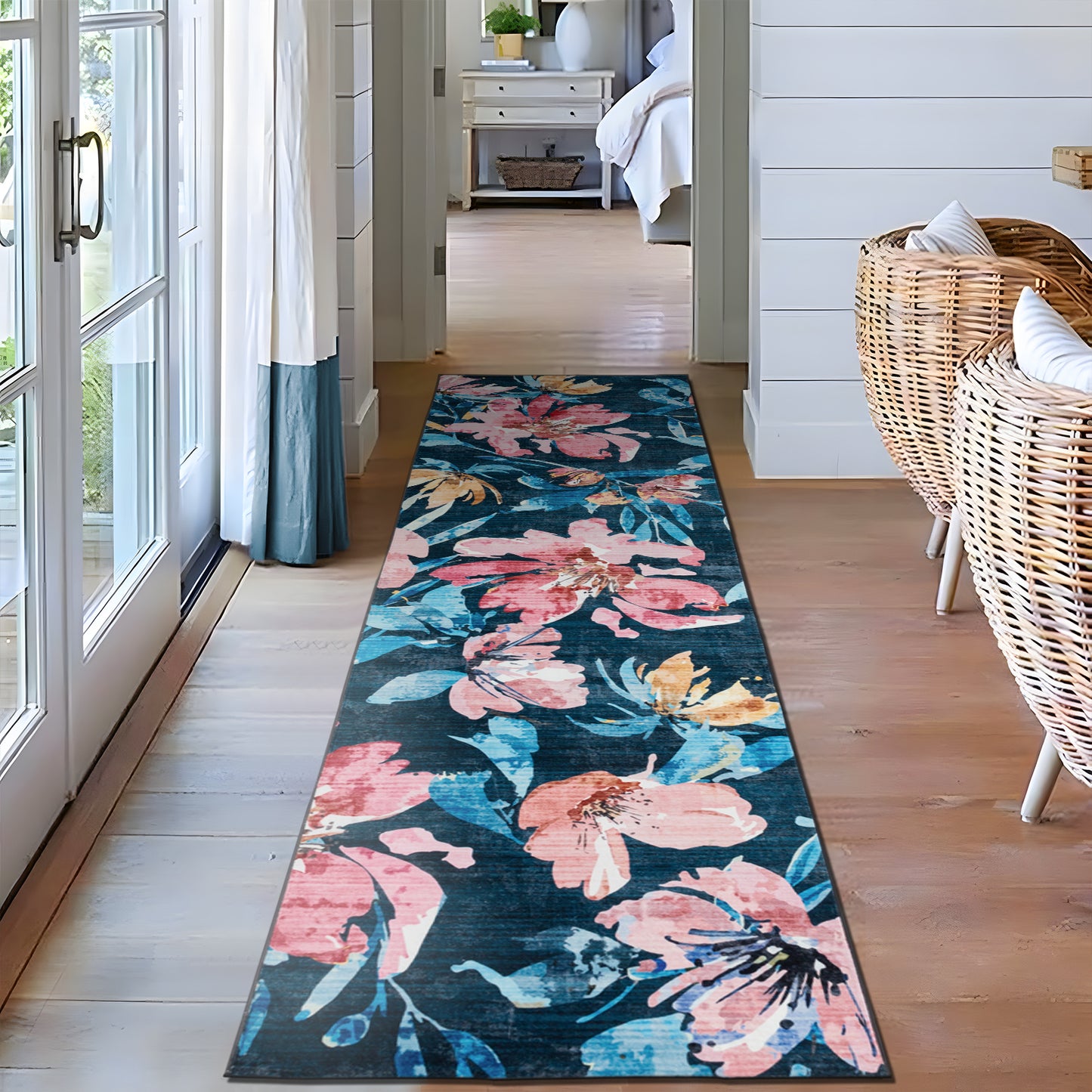 Machine Washable Rug - Hibiscus Bloom