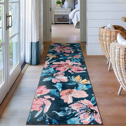 Machine Washable Rug - Hibiscus Bloom