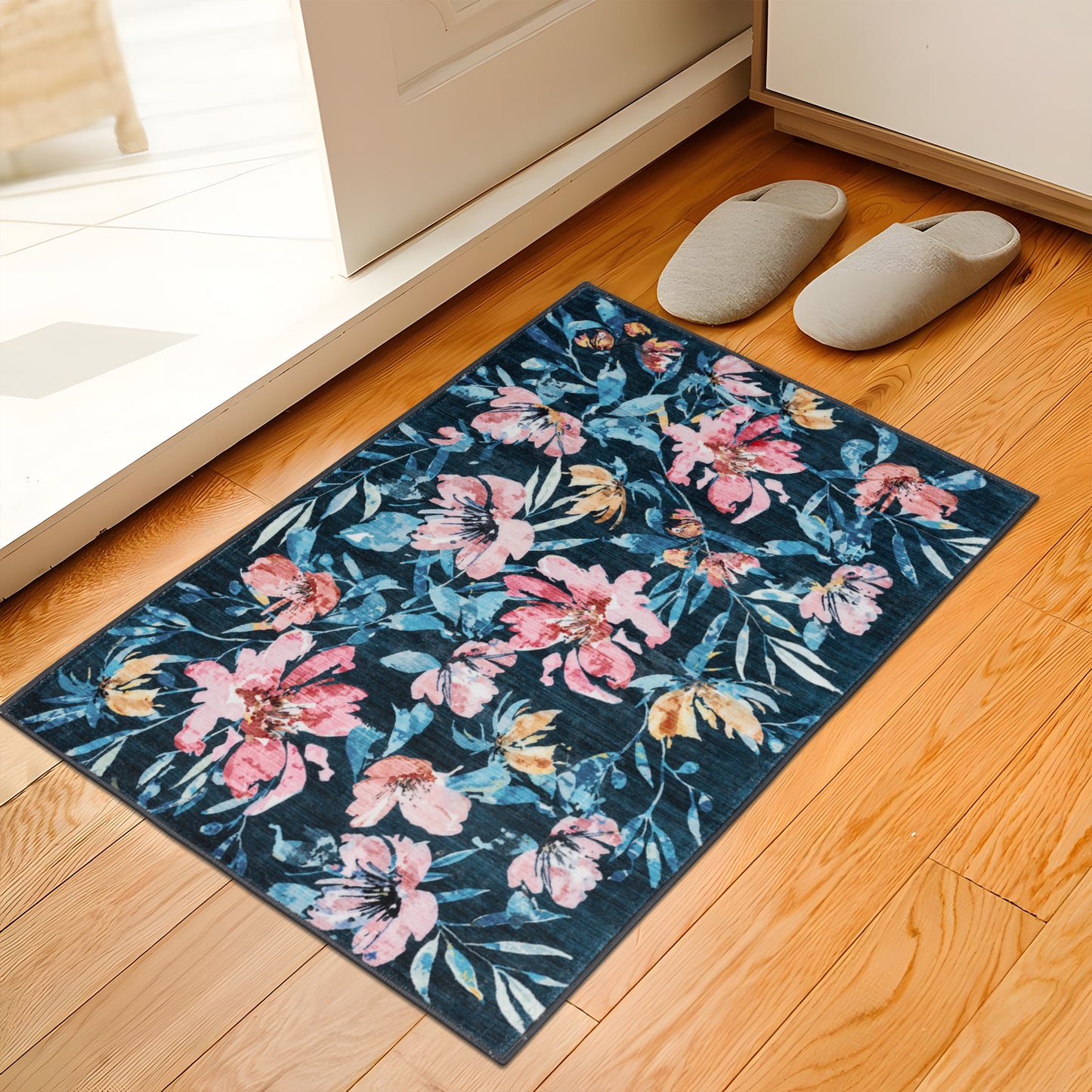 Machine Washable Rug - Hibiscus Bloom