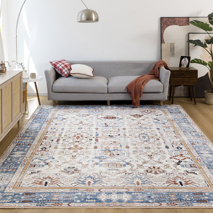 Machine Washable Rug - Rustic Oak & Sky