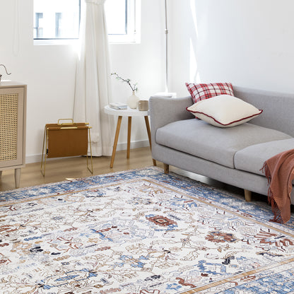 Machine Washable Rug - Rustic Oak & Sky