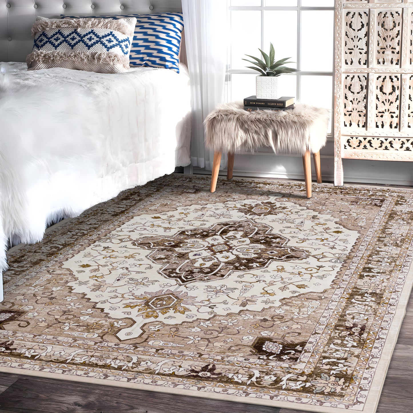 Machine Washable Rug - Hertiage Oak