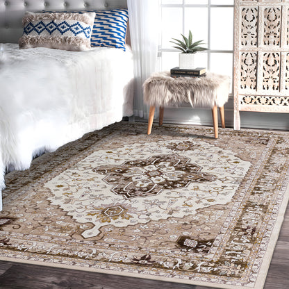 Machine Washable Rug - Hertiage Oak