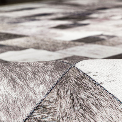 Machine Washable Rug - Modern Faux Hide