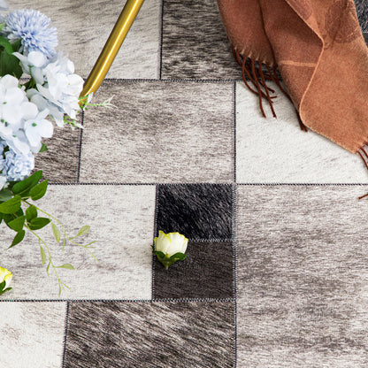 Machine Washable Rug - Modern Faux Hide
