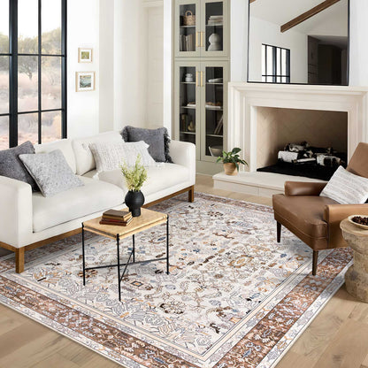 Machine Washable Rug - Rustic Oak