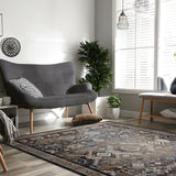 Machine Washable Rug - Coffee & Gold