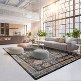 Machine Washable Rug - Coffee & Gold