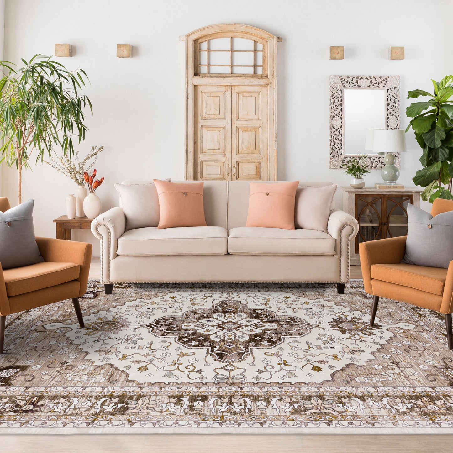 Machine Washable Rug - Hertiage Oak