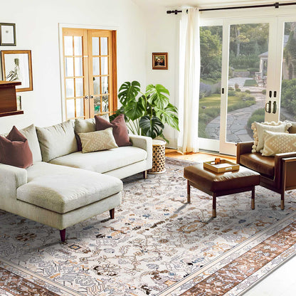 Machine Washable Rug - Rustic Oak