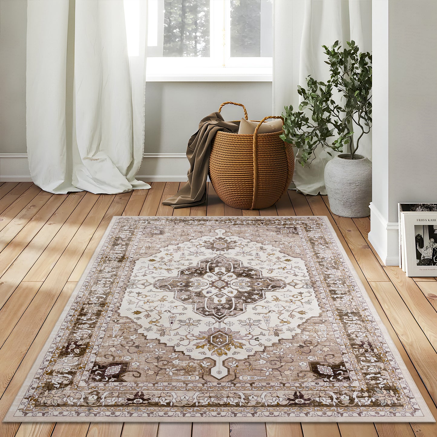 Machine Washable Rug - Hertiage Oak
