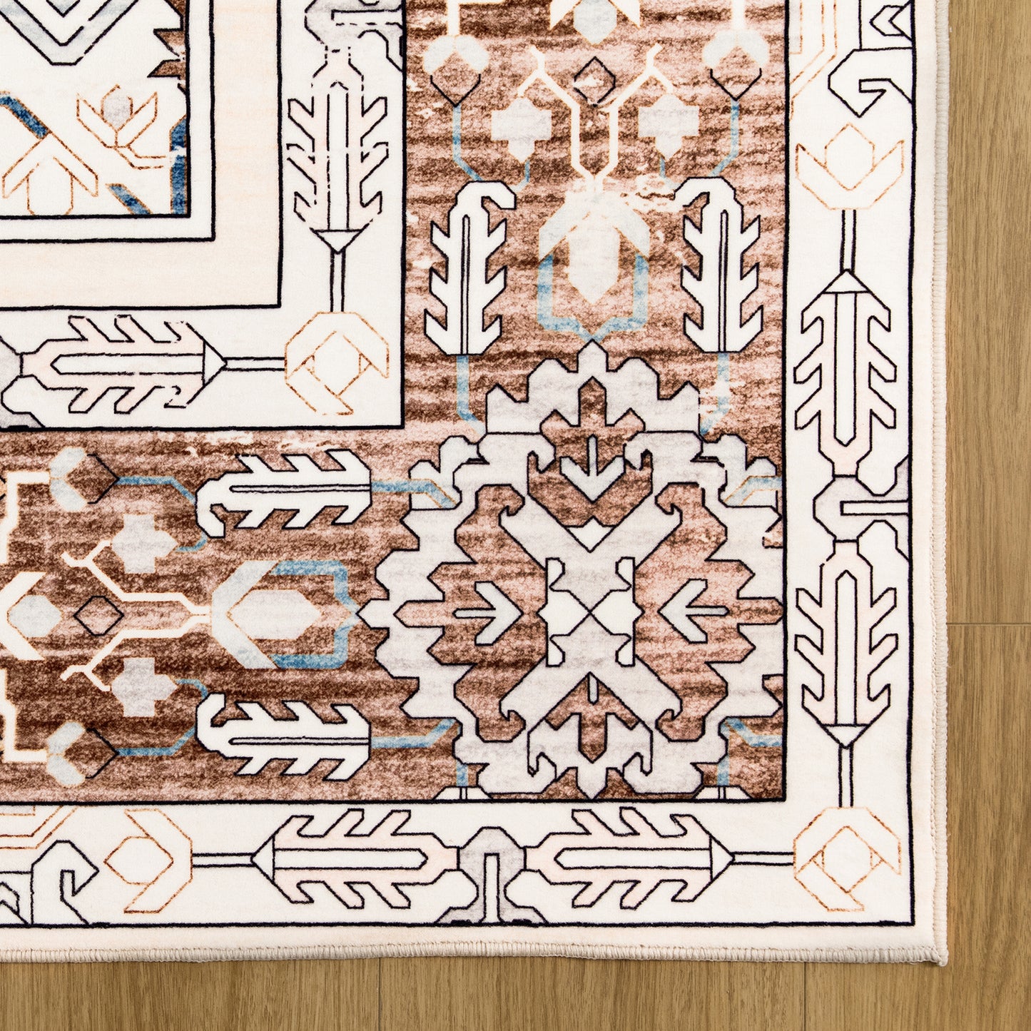 Machine Washable Rug - Rustic Oak