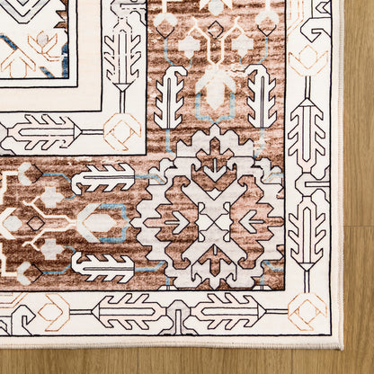 Machine Washable Rug - Rustic Oak