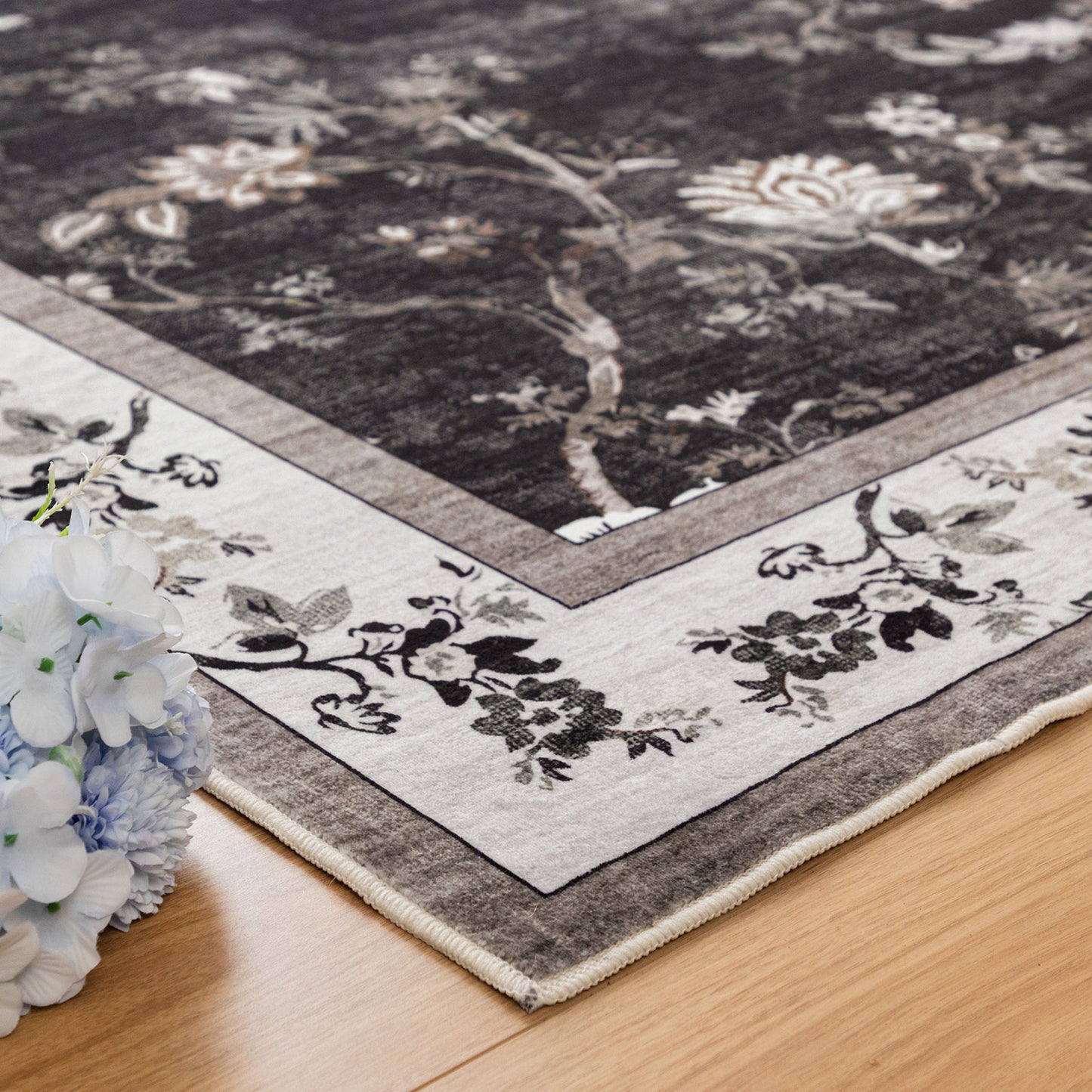 Machine Washable Rug - Midnight Floral