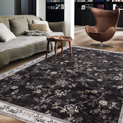 Machine Washable Rug - Midnight Floral
