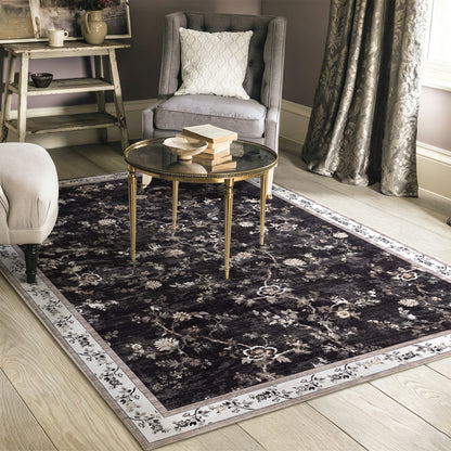 Machine Washable Rug - Midnight Floral