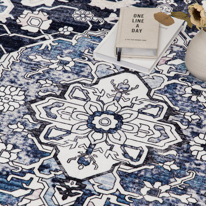 Machine Washable Rug - Vintage Midnight