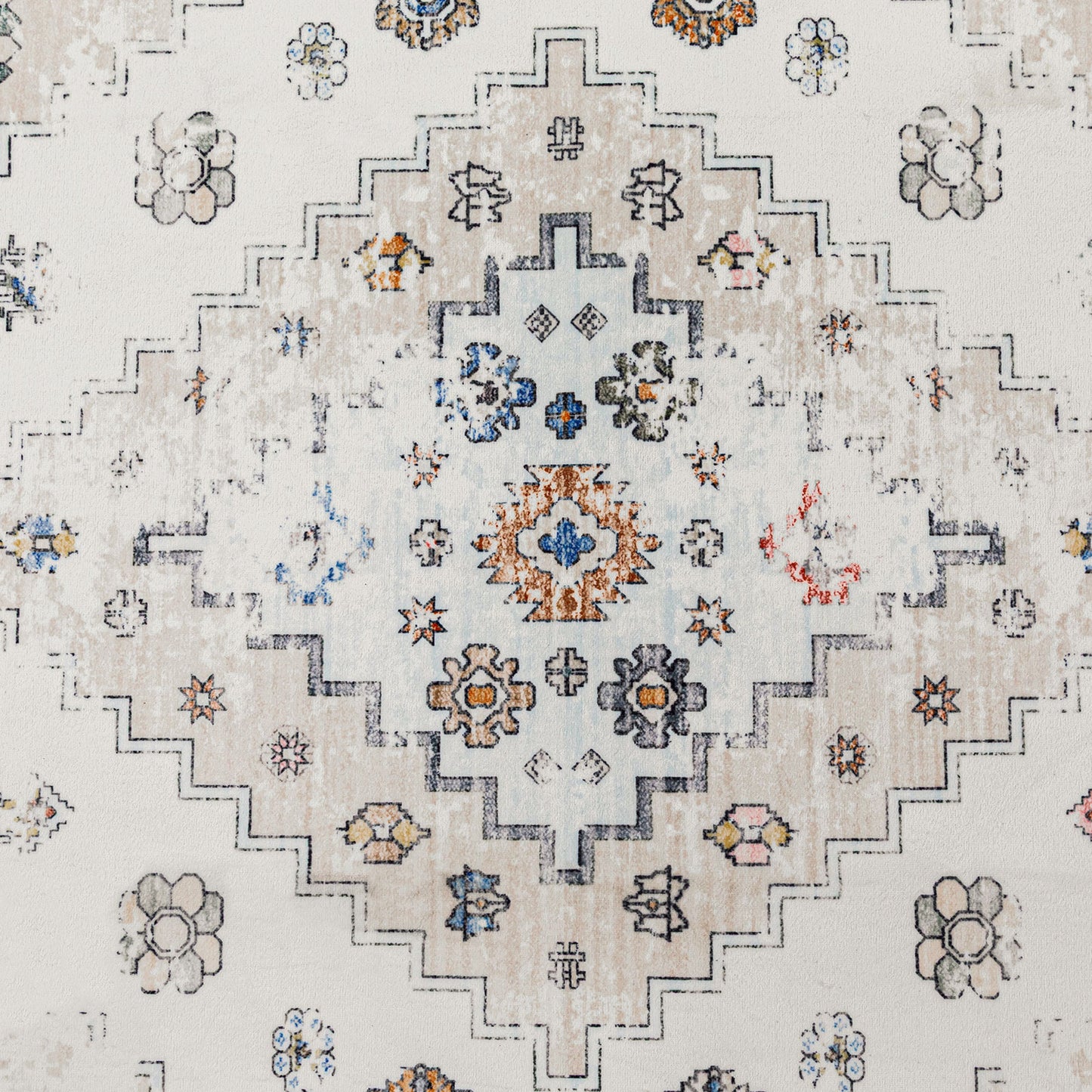 Machine Washable Rug - Faded Beige