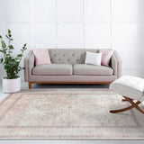Machine Washable Rug - Soft Rose