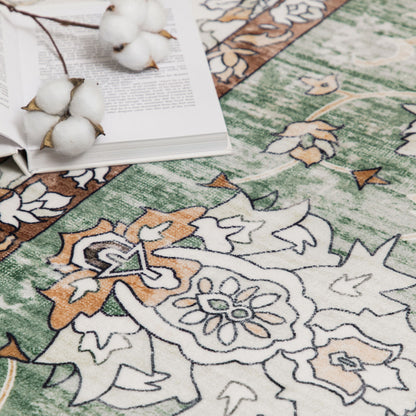 Machine Washable Rug - Sage Green