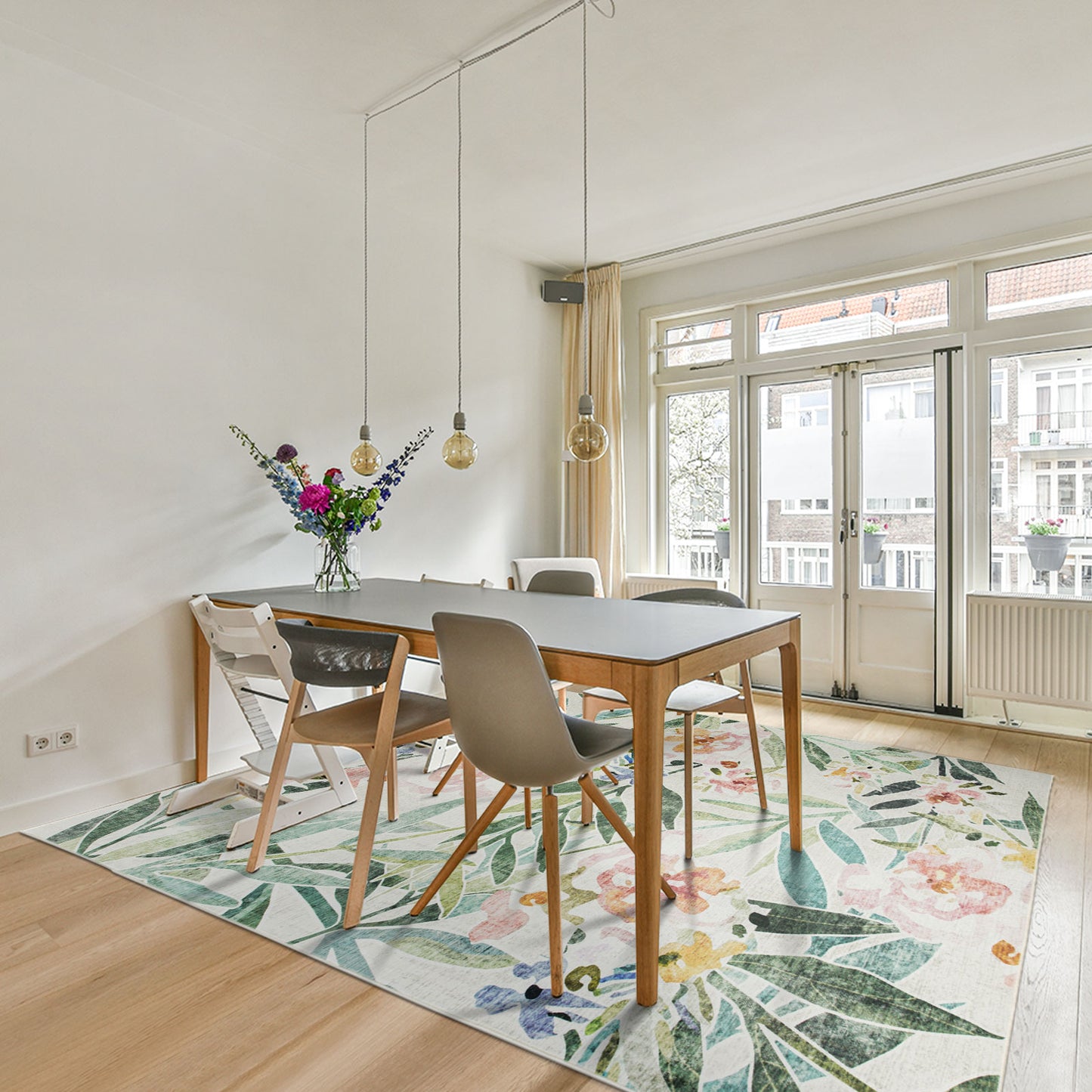 Machine Washable Rug - Spring Floral