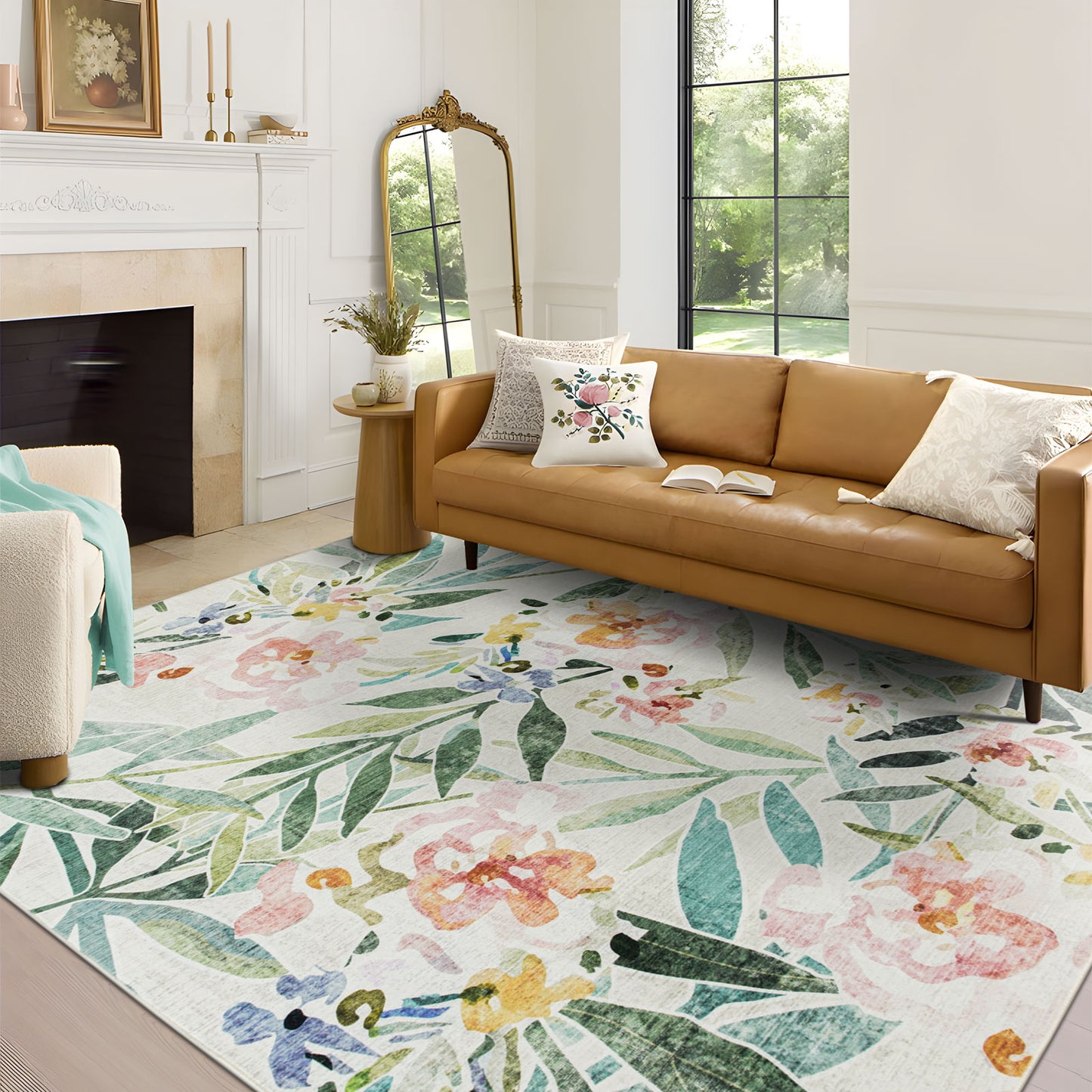 Machine Washable Rug - Spring Floral