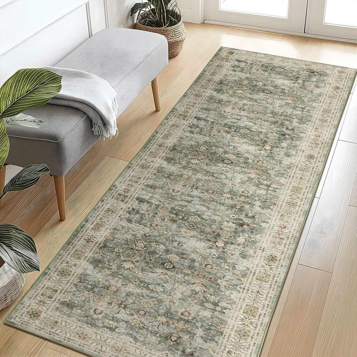 Machine Washable Rug - Vintage Sage
