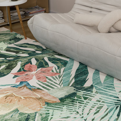 Machine Washable Rug - Hibiscus Breeze