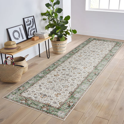 Machine Washable Rug - Sage Green