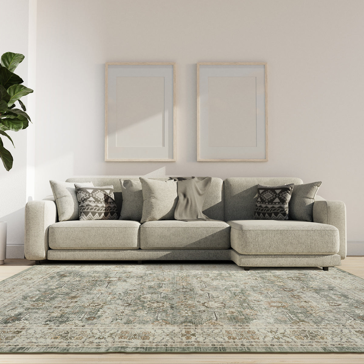 Machine Washable Rug - Vintage Sage
