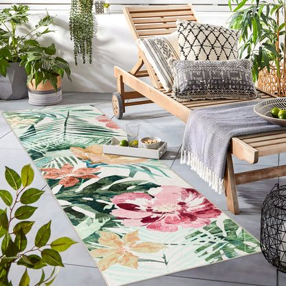 Machine Washable Rug - Hibiscus Breeze