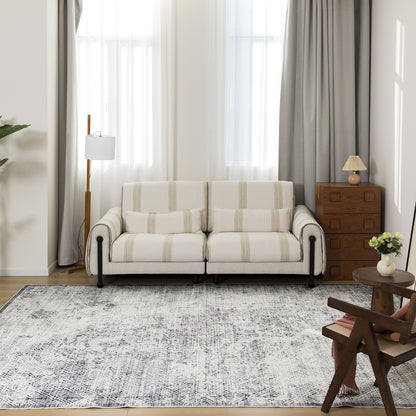Machine Washable Rug - Charcoal Haze