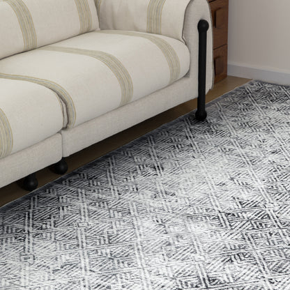 Machine Washable Rug - Charcoal Haze