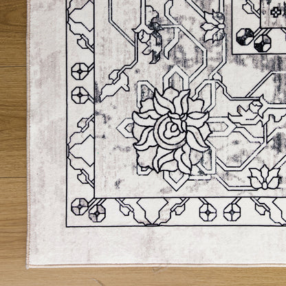 Machine Washable Rug - Hertiage Grey