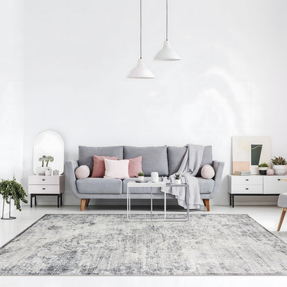 Machine Washable Rug - Charcoal Haze