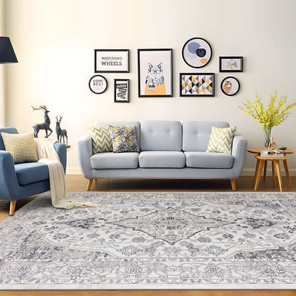 Machine Washable Rug - Hertiage Grey