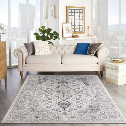 Machine Washable Rug - Hertiage Grey