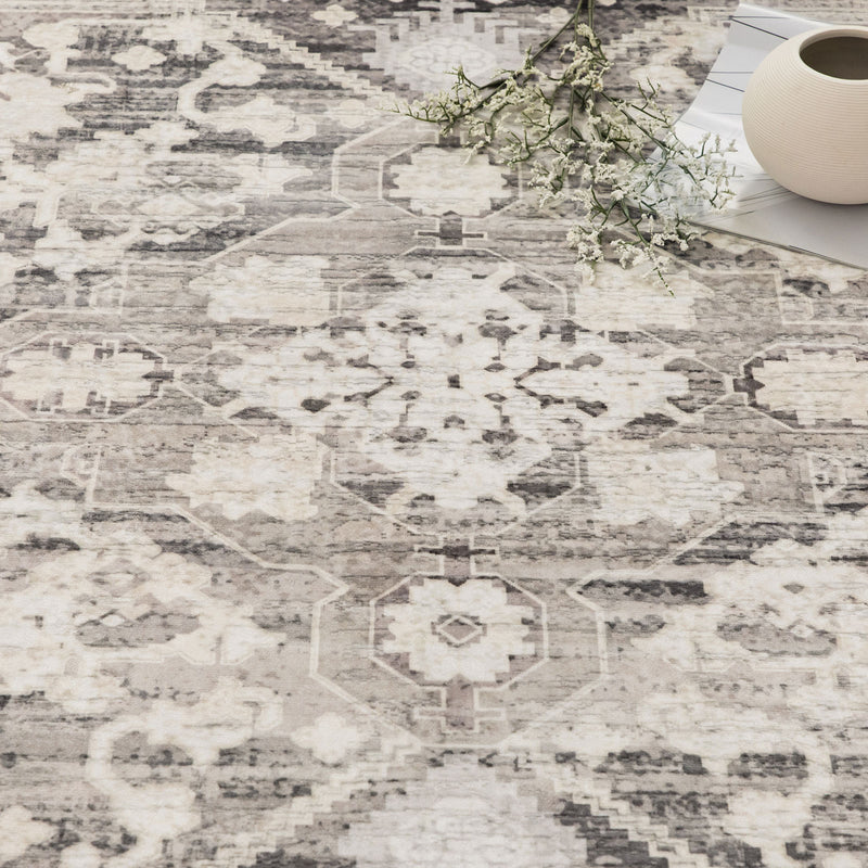 Machine Washable Rug - Coffee & Gold
